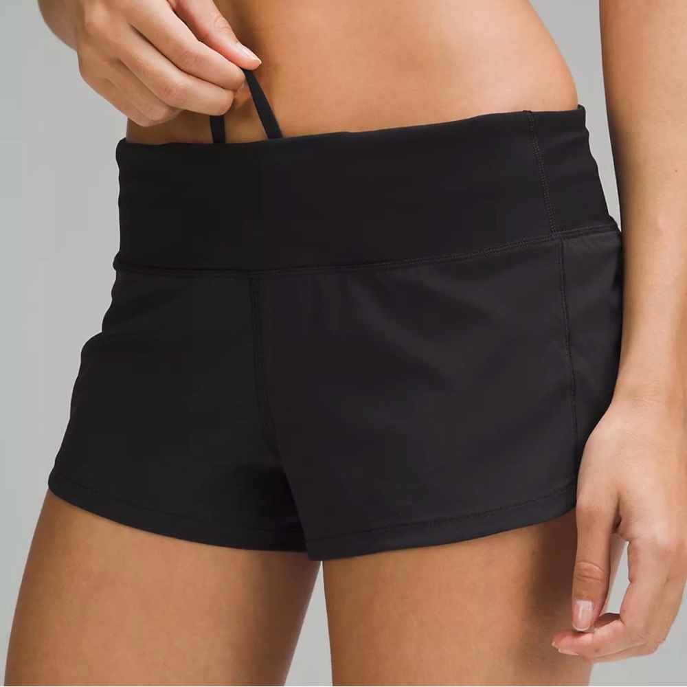 Lululemon Athletica Speed Up Low-Rise Lined Short 2.5" Black